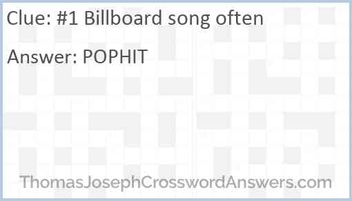 #1 Billboard song often Answer