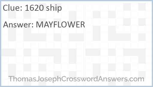1620 ship Answer