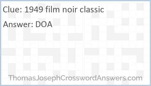 1949 film noir classic Answer