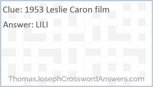 1953 Leslie Caron film Answer