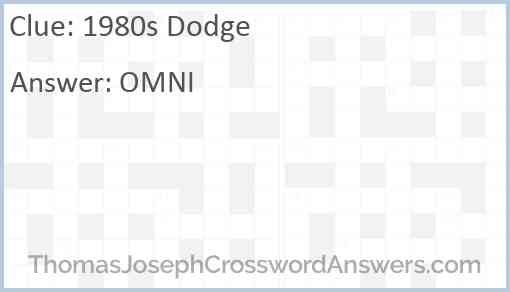 1980s Dodge Answer
