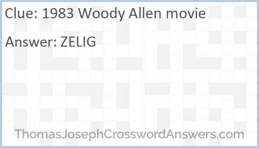 1983 Woody Allen movie Answer