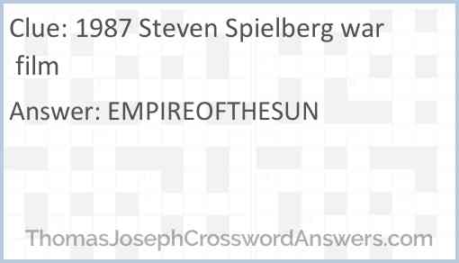 1987 Steven Spielberg war film Answer