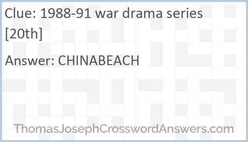 1988-91 war drama series [20th] Answer