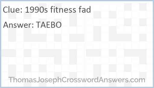 1990s fitness fad Answer