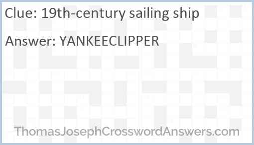 19th-century sailing ship Answer