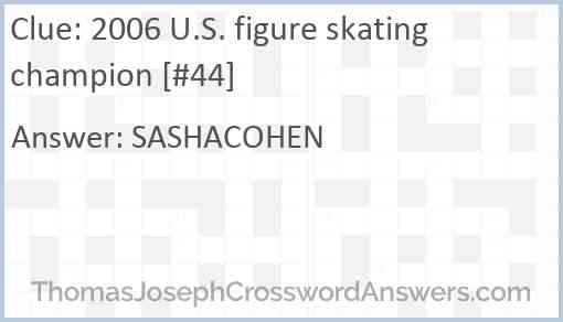 2006 U.S. figure skating champion [#44] Answer