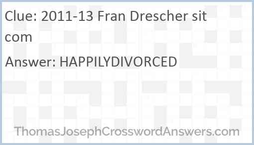 2011-13 Fran Drescher sitcom Answer