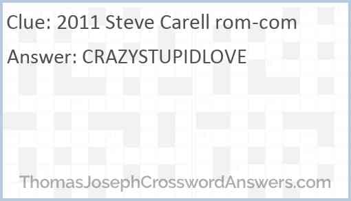 2011 Steve Carell rom-com Answer