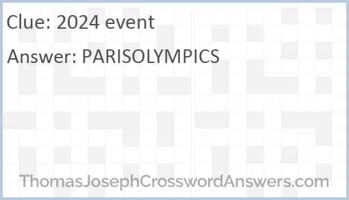 2024 event Answer