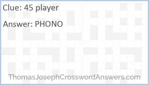 45 player Answer