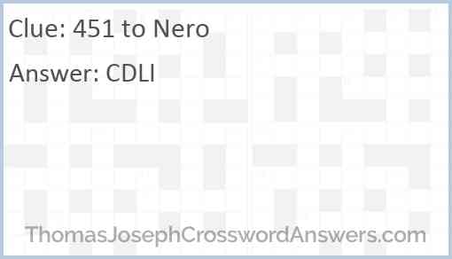 451 to Nero Answer