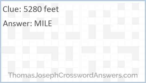 5280 feet Answer