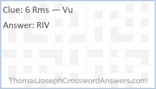 6 Rms — Vu Answer