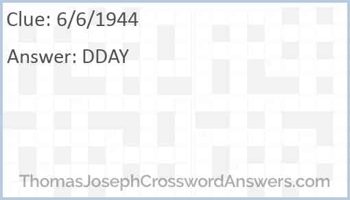6/6/1944 Answer