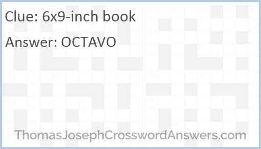 6x9-inch book Answer