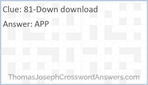 81-Down download Answer