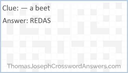 — a beet Answer