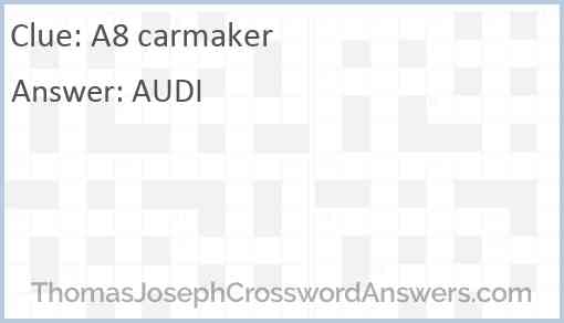 A8 carmaker Answer