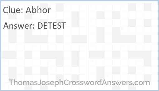 Abhor Answer