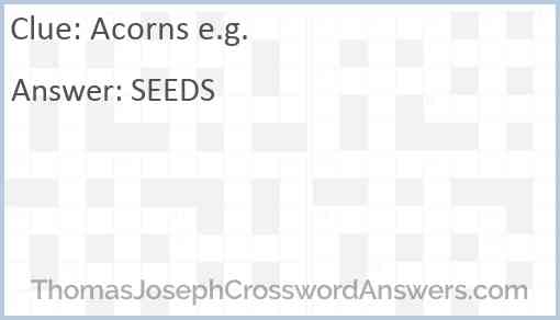 Acorns e.g. Answer