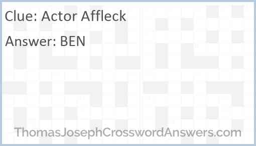 Actor Affleck Answer