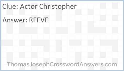 Actor Christopher Answer