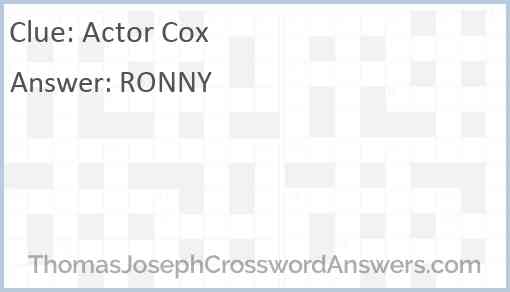 Actor Cox Answer