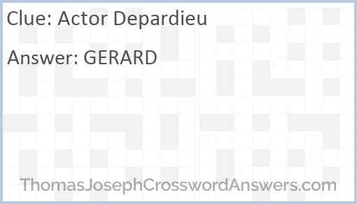 Actor Depardieu Answer
