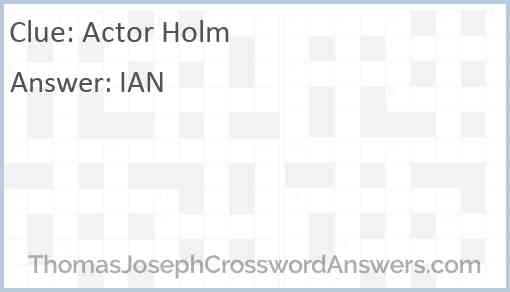 Actor Holm Answer