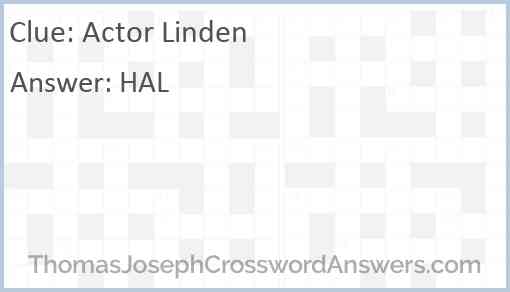 Actor Linden Answer
