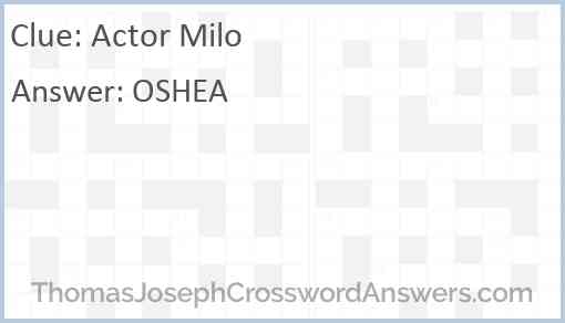 Actor Milo Answer