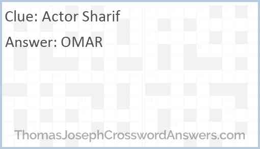 Actor Sharif Answer
