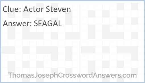 Actor Steven Answer