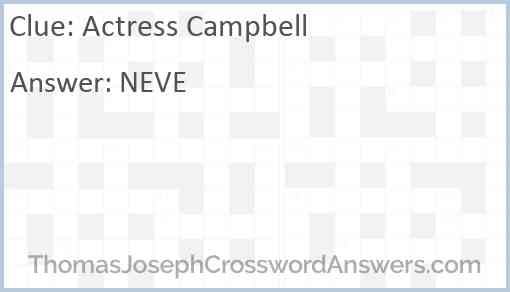 Actress Campbell Answer