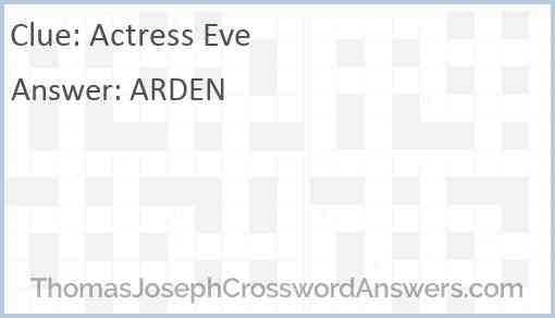 Actress Eve Answer