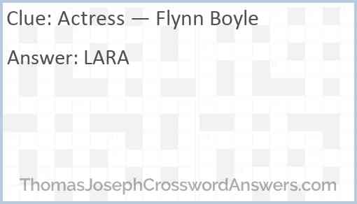 Actress — Flynn Boyle Answer