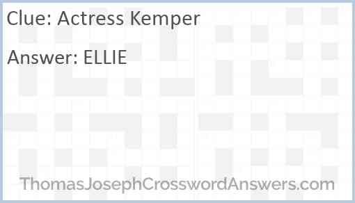 Actress Kemper Answer