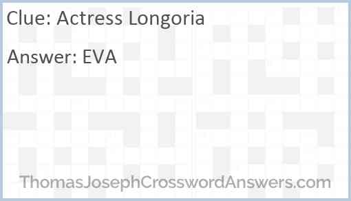 Actress Longoria Answer