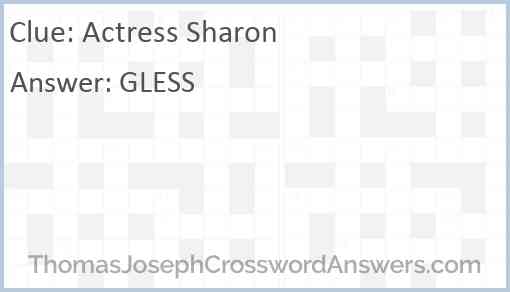 Actress Sharon Answer