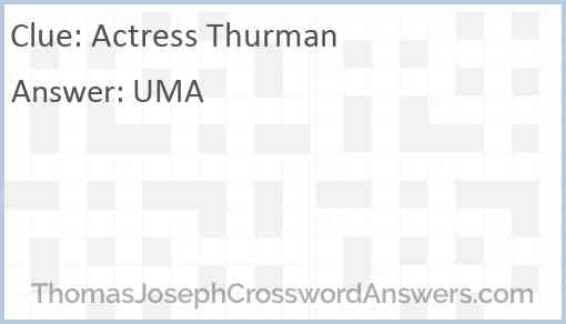 Actress Thurman Answer