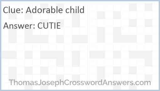 Adorable child Answer