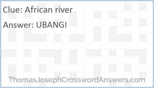 African river Answer