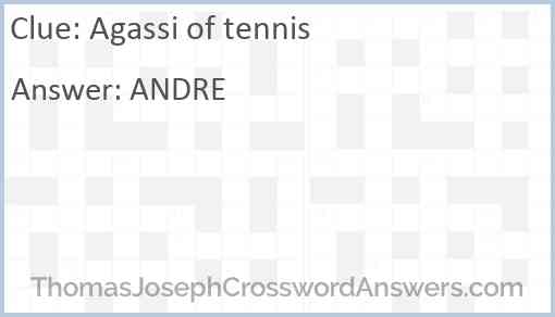 Agassi of tennis Answer