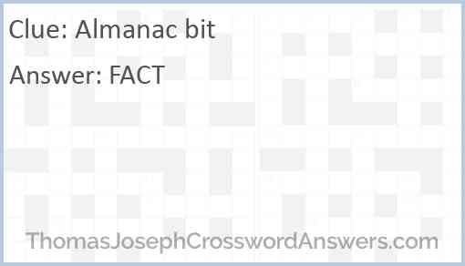 Almanac bit Answer