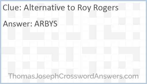Alternative to Roy Rogers Answer
