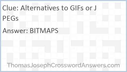 Alternatives to GIFs or JPEGs Answer