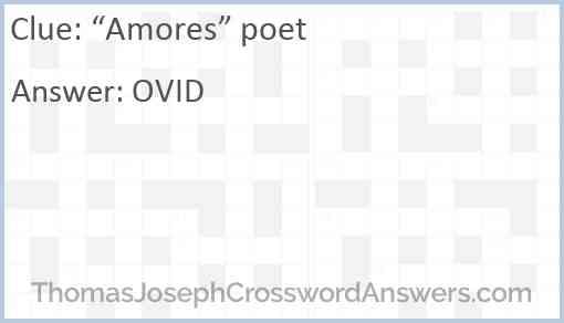 “Amores” poet Answer