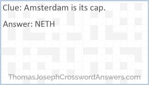 Amsterdam is its cap. Answer