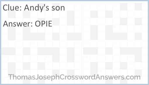 Andy's son Answer